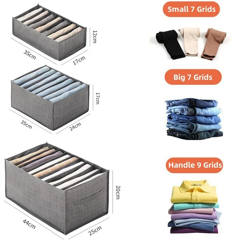 Pants Jeans Storage Box Drawers Organizer for Underwear Bra Socks Wardrobe Clothes Organizer Cabinet T-Shirt Organizers storage