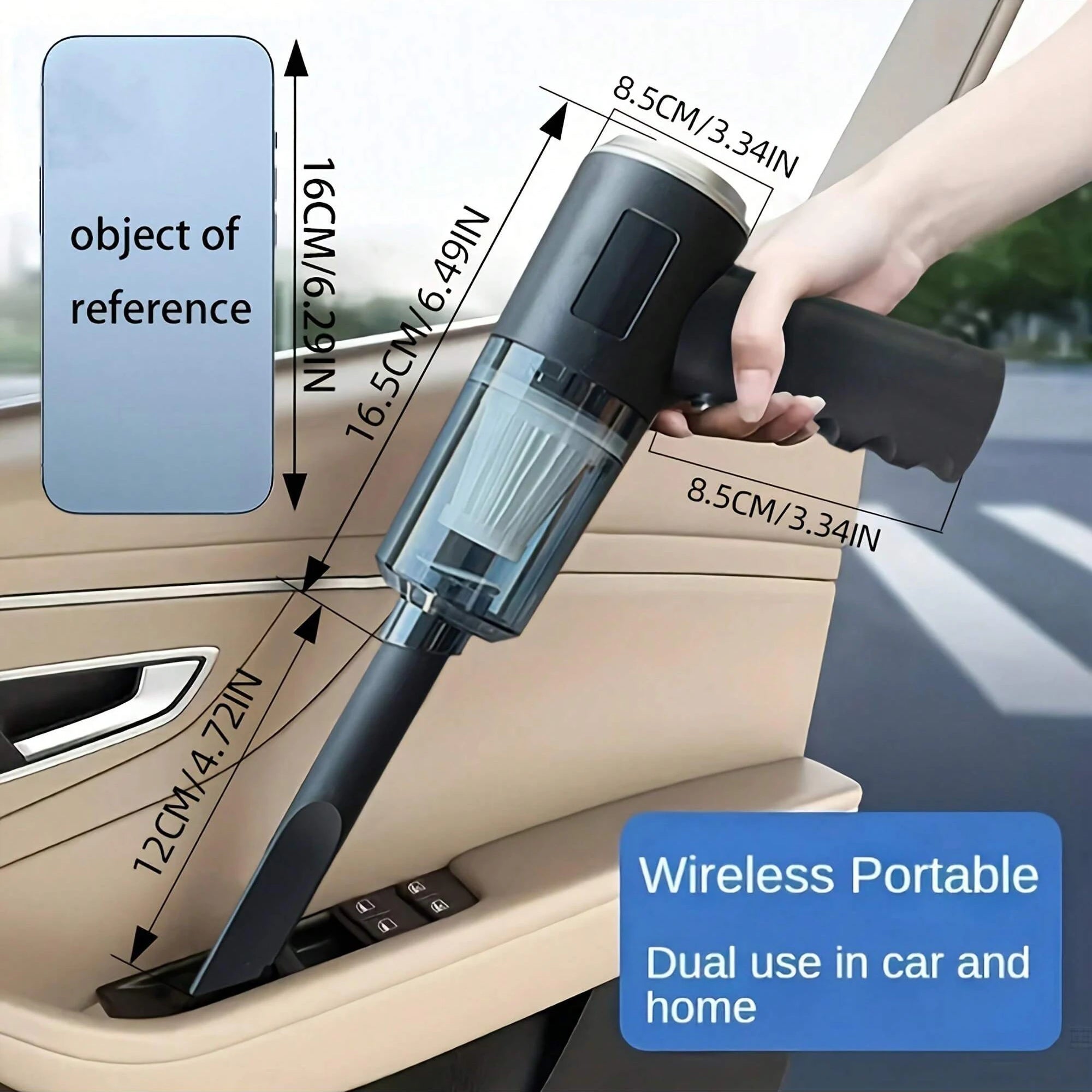 3-in-1 Portable USB Vacuum Cleaner – Cordless Mini Car & Home Vacuum with Blow Function