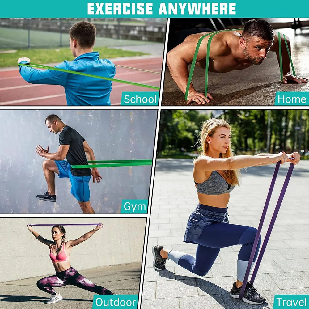 Heavy Duty Resistance Bands Set – Pull Up Assist & Home Gym Workout Bands (4 Levels)