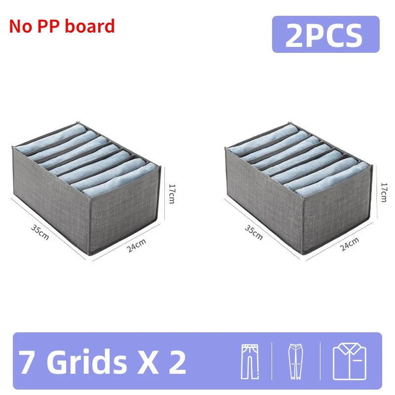 Pants Jeans Storage Box Drawers Organizer for Underwear Bra Socks Wardrobe Clothes Organizer Cabinet T-Shirt Organizers storage