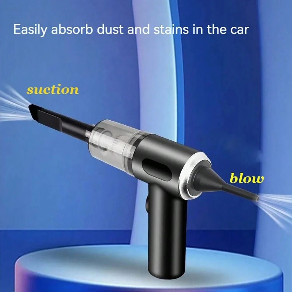 3-in-1 Portable USB Vacuum Cleaner – Cordless Mini Car & Home Vacuum with Blow Function