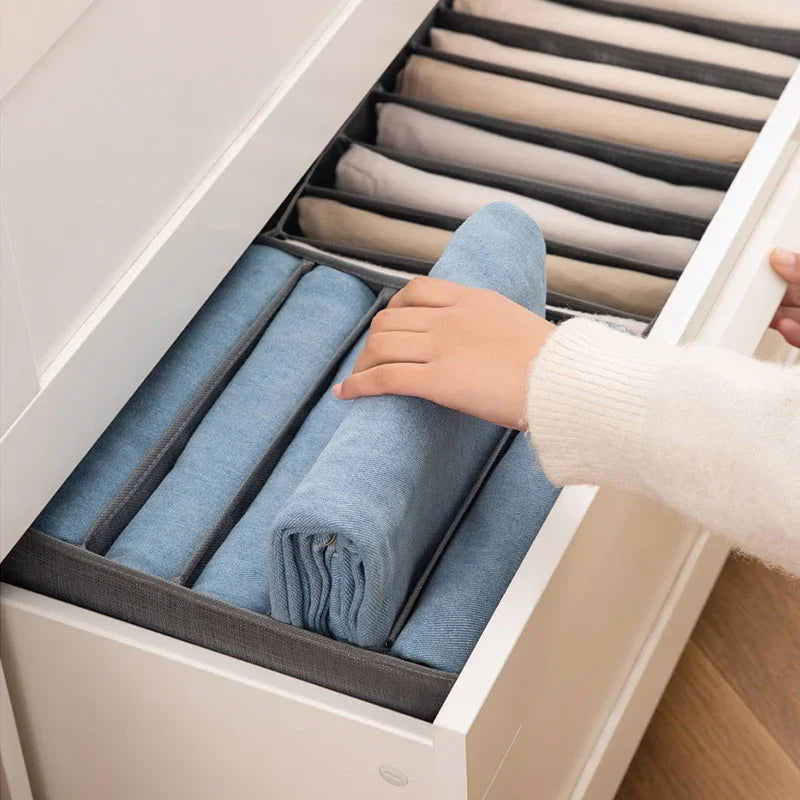 Pants Jeans Storage Box Drawers Organizer for Underwear Bra Socks Wardrobe Clothes Organizer Cabinet T-Shirt Organizers storage