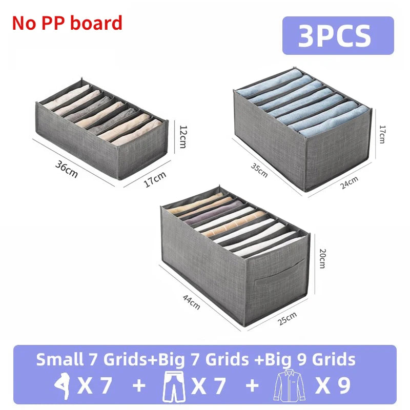 Pants Jeans Storage Box Drawers Organizer for Underwear Bra Socks Wardrobe Clothes Organizer Cabinet T-Shirt Organizers storage
