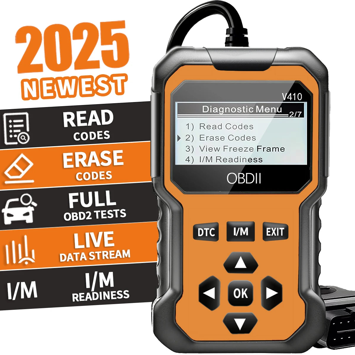 OBD2 Car Diagnostic Scanner – Engine Fault Code Reader for All OBD II Cars (1996+)