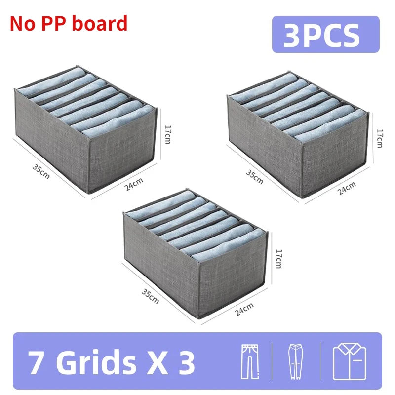 Pants Jeans Storage Box Drawers Organizer for Underwear Bra Socks Wardrobe Clothes Organizer Cabinet T-Shirt Organizers storage