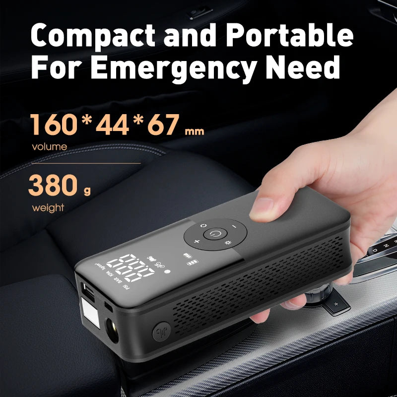 Portable Cordless Tire Inflator – Digital Air Pump for Car, Motorcycle, Bicycle & Balls
