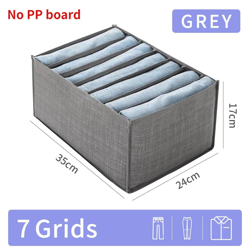 Pants Jeans Storage Box Drawers Organizer for Underwear Bra Socks Wardrobe Clothes Organizer Cabinet T-Shirt Organizers storage