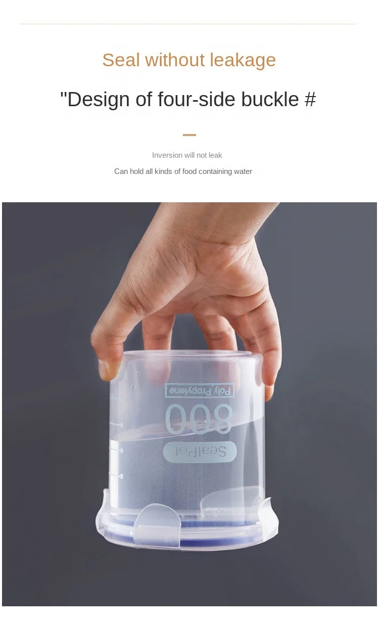1-4Pcs Sealed Storage Box Transparent Kitchen Food Grain Organize Storage Tank Plastic Large Capacity Moisture-proof Sealed Jars