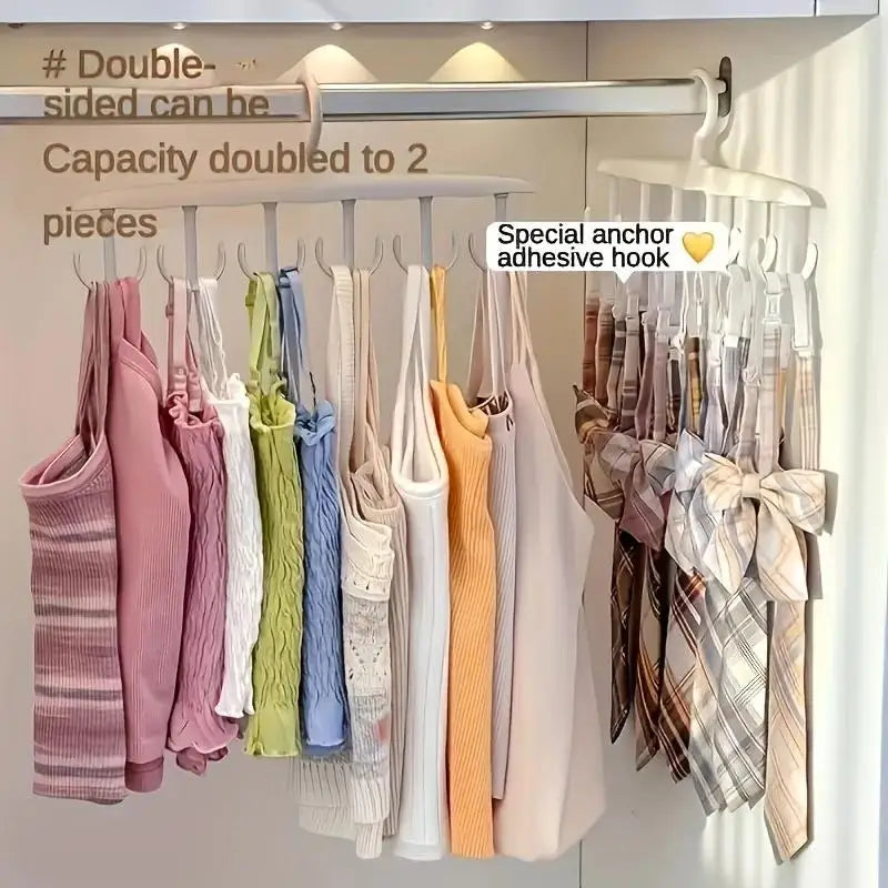 12-Hook Rotating Hanger – Space-Saving Closet Organizer for Ties, Belts, Underwear, Skirts | Portable Home &amp; Dorm Storage