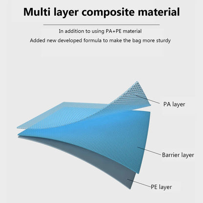 4pcs Reusable Vacuum Bags Transparent Folding Compressed Space Saving Vacuum Bag for Clothes Large Travel Container