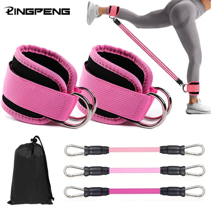 Ankle Strap Resistance Bands – Glute &amp; Hip Workout Set for Home Gym &amp; Yoga