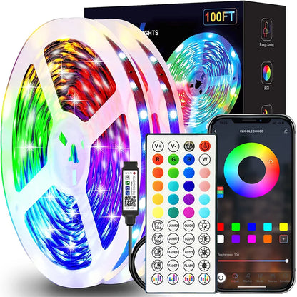 RGB LED Strip Lights with App Control – Bedroom Aesthetic Room Decor, 1M–40M