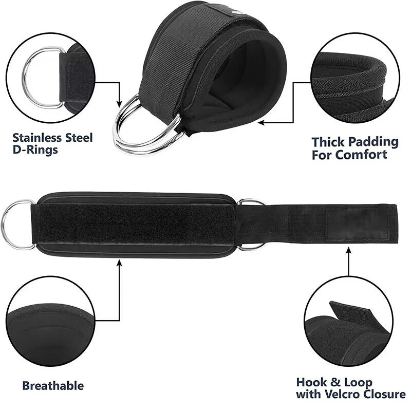 Ankle Strap Resistance Bands – Glute &amp; Hip Workout Set for Home Gym &amp; Yoga