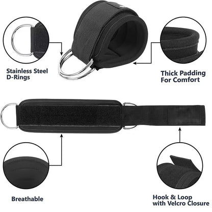Ankle Strap Resistance Bands – Glute &amp; Hip Workout Set for Home Gym &amp; Yoga