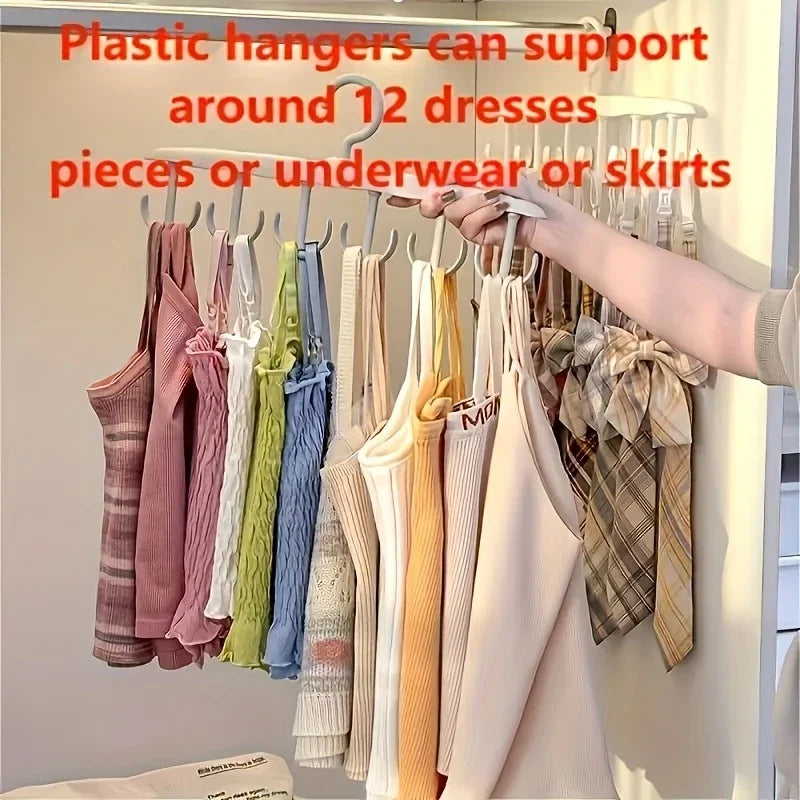 12-Hook Rotating Hanger – Space-Saving Closet Organizer for Ties, Belts, Underwear, Skirts | Portable Home &amp; Dorm Storage