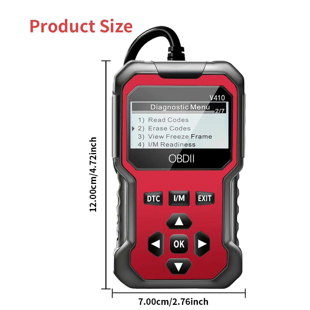 OBD2 Car Diagnostic Scanner – Engine Fault Code Reader for All OBD II Cars (1996+)