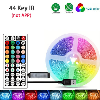 RGB LED Strip Lights with App Control – Bedroom Aesthetic Room Decor, 1M–40M