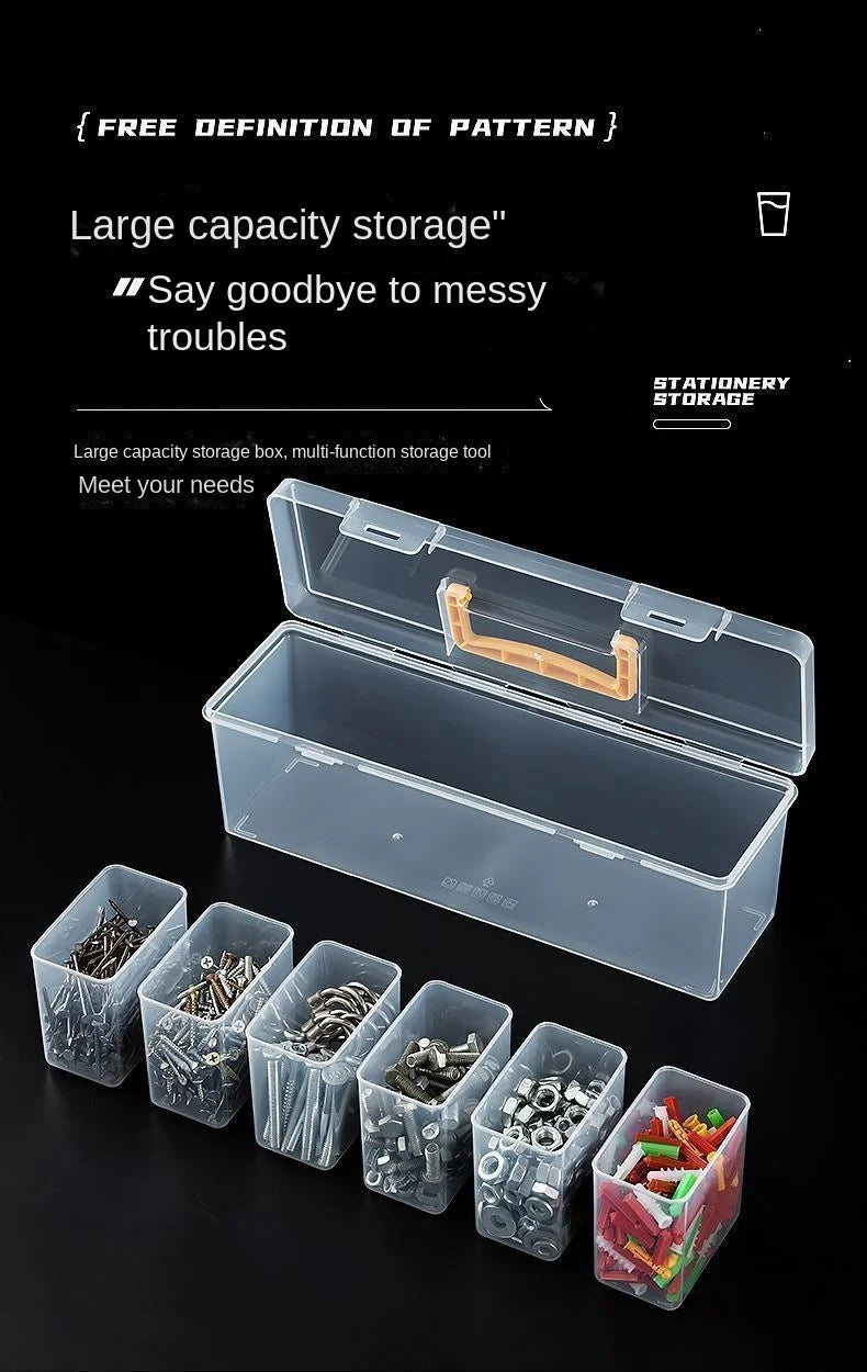 1/7pcs Tool Parts Storage Box Set Multi-Compartment Tool Organizer,Sorting Box for Screws,Wrenches,Hardware Accessories,and Toys