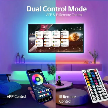 RGB LED Strip Lights with App Control – Bedroom Aesthetic Room Decor, 1M–40M