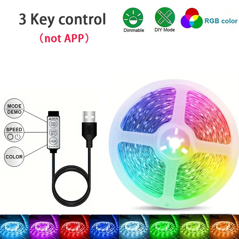 RGB LED Strip Lights with App Control – Bedroom Aesthetic Room Decor, 1M–40M