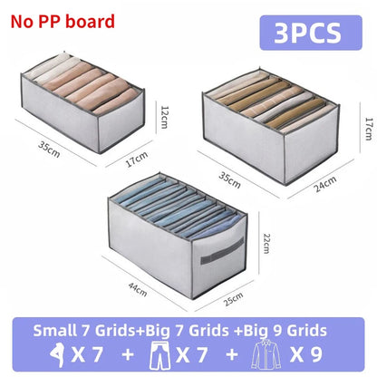 Pants Jeans Storage Box Drawers Organizer for Underwear Bra Socks Wardrobe Clothes Organizer Cabinet  T-Shirt Organizers storage