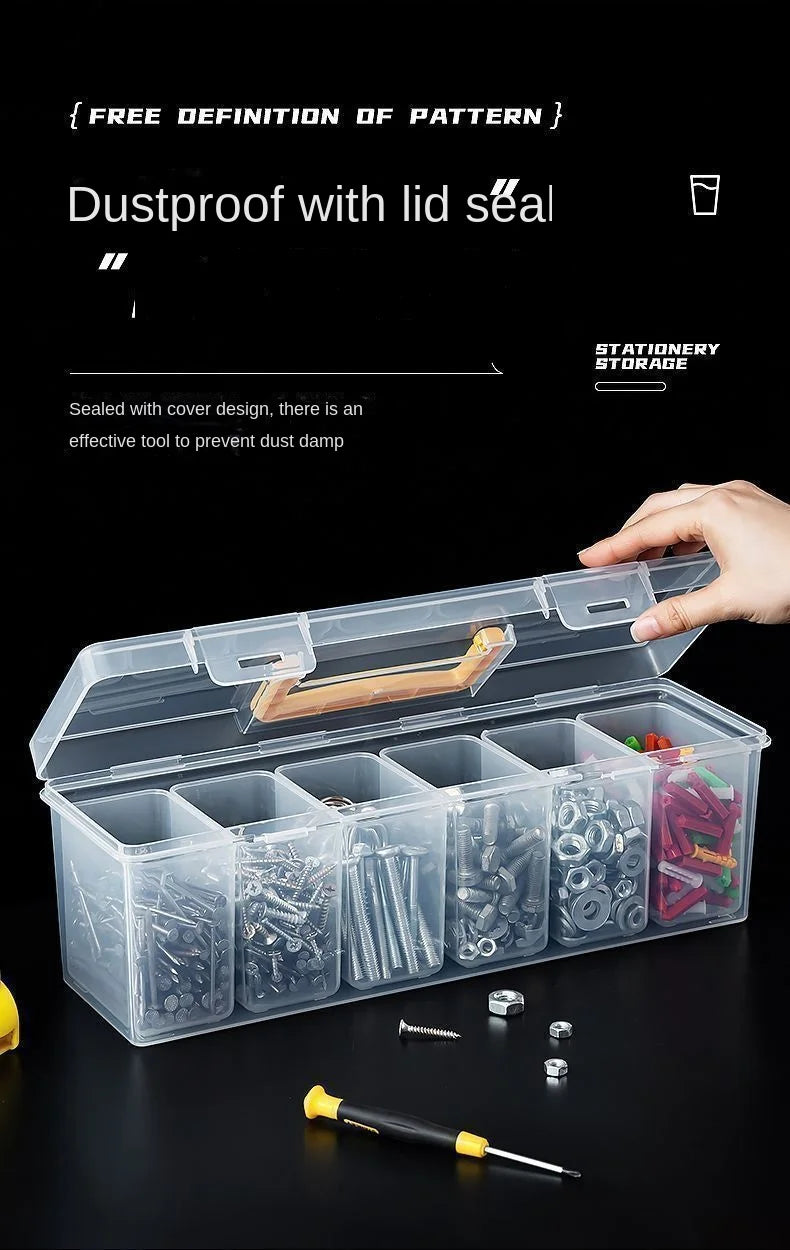 1/7pcs Tool Parts Storage Box Set Multi-Compartment Tool Organizer,Sorting Box for Screws,Wrenches,Hardware Accessories,and Toys