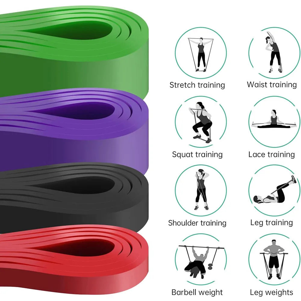 Heavy Duty Resistance Bands Set – Pull Up Assist &amp; Home Gym Workout Bands (4 Levels)