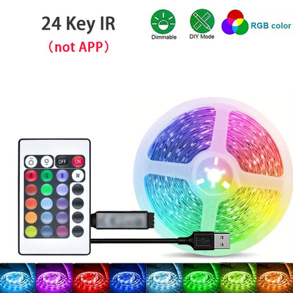 RGB LED Strip Lights with App Control – Bedroom Aesthetic Room Decor, 1M–40M