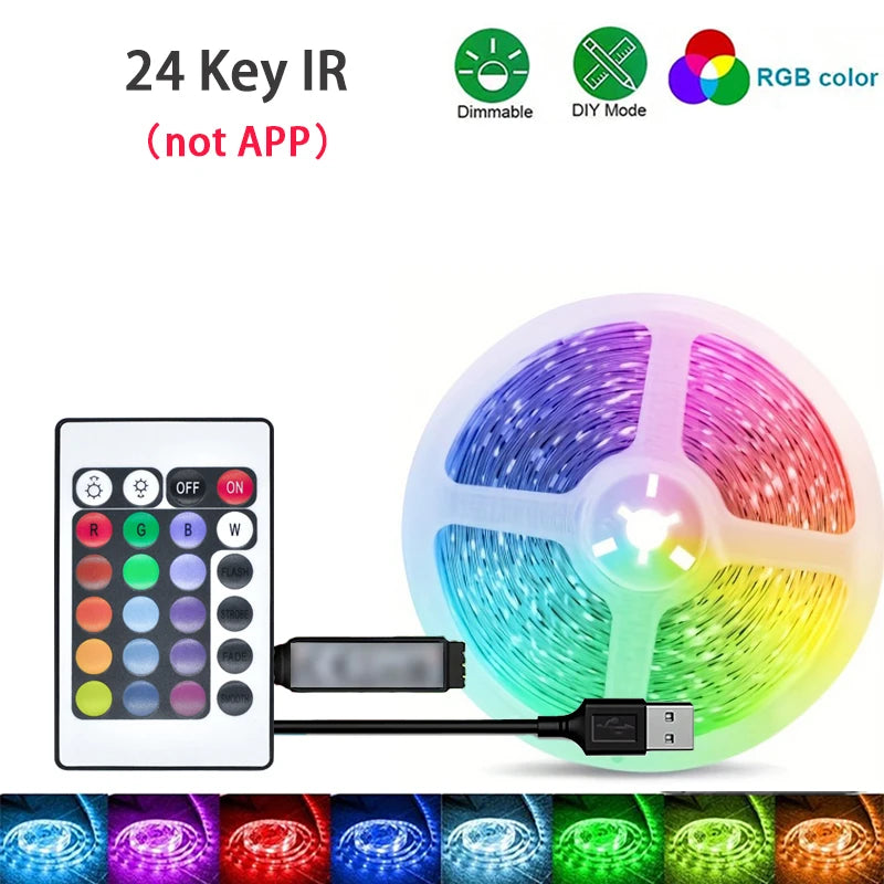 RGB LED Strip Lights with App Control – Bedroom Aesthetic Room Decor, 1M–40M