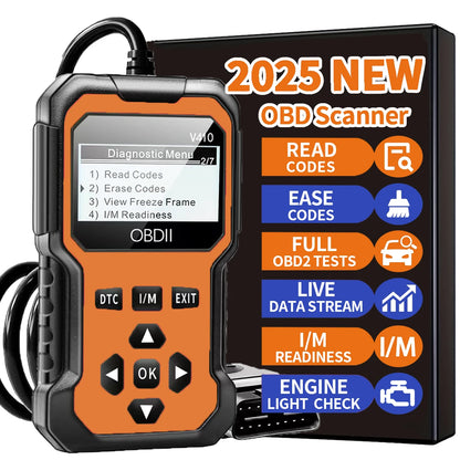 OBD2 Car Diagnostic Scanner – Engine Fault Code Reader for All OBD II Cars (1996+)