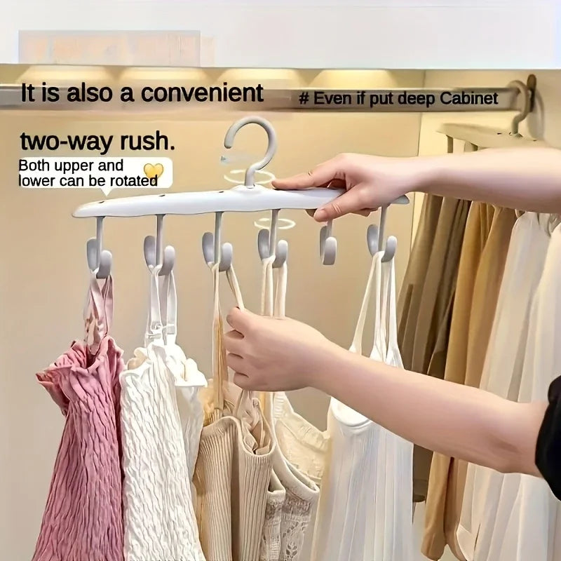 12-Hook Rotating Hanger – Space-Saving Closet Organizer for Ties, Belts, Underwear, Skirts | Portable Home &amp; Dorm Storage