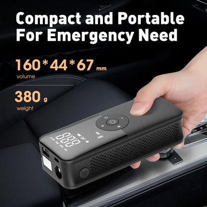 Portable Cordless Tire Inflator – Digital Air Pump for Car, Motorcycle, Bicycle &amp; Balls
