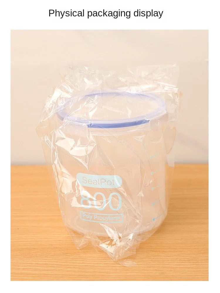 1-4Pcs Sealed Storage Box Transparent Kitchen Food Grain Organize Storage Tank Plastic Large Capacity Moisture-proof Sealed Jars