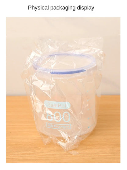 1-4Pcs Sealed Storage Box Transparent Kitchen Food Grain Organize Storage Tank Plastic Large Capacity Moisture-proof Sealed Jars