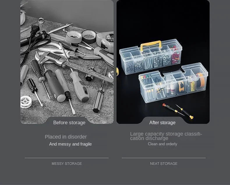 1/7pcs Tool Parts Storage Box Set Multi-Compartment Tool Organizer,Sorting Box for Screws,Wrenches,Hardware Accessories,and Toys