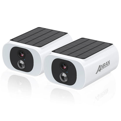 ANRAN 2/3/4 PCS Outdoor Wireless WIFI Camera 2.4G 3MP Battery Solar Security Camera Floodlight Color Night Vision Local Alarm
