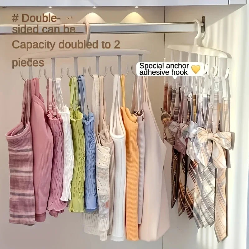 12-Hook Rotating Hanger – Space-Saving Closet Organizer for Ties, Belts, Underwear, Skirts | Portable Home &amp; Dorm Storage