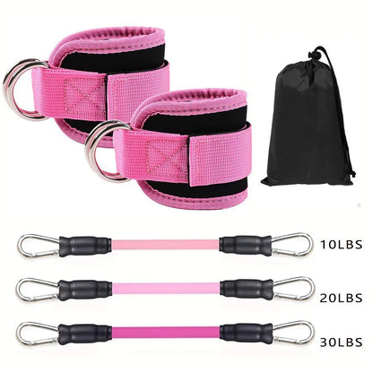 Ankle Strap Resistance Bands – Glute &amp; Hip Workout Set for Home Gym &amp; Yoga