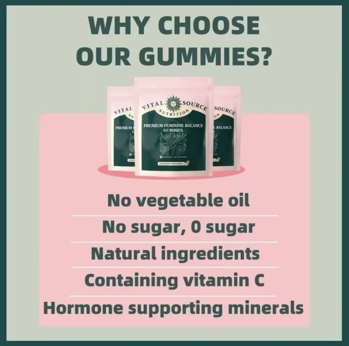 Feminine Balance Gummies for Women – Immune Support, Vegan &amp; Gluten-Free | Hawaiian Pineapple Flavor